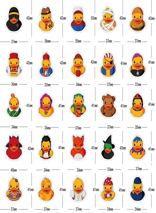 YEESACG 200Pcs Rubber Duck Kawaii Waterproof Stickers Pack | Animals Ducks Unlimited Cool Deacls Graffiti Vinyl for Water Bottle Skateboard Luggage Laptop Computer Phone - Image 2